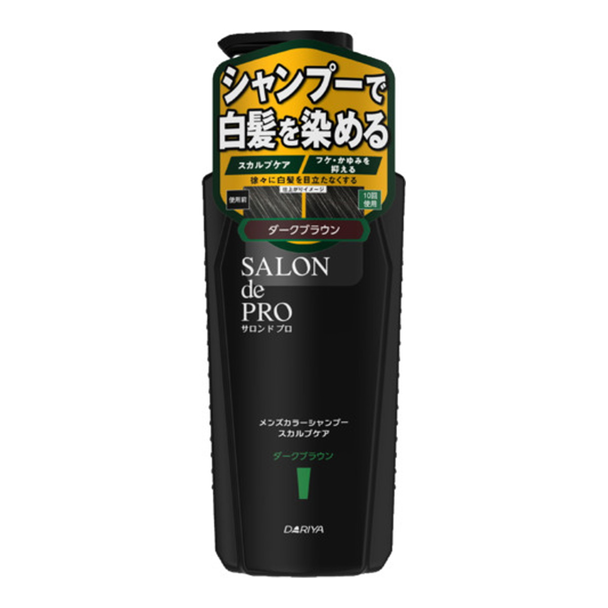 【送料込・まとめ買い×24個セット】ダリヤ サロンドプロ メンズカラーシャンプー スカルプケア ダークブラウン 250ml