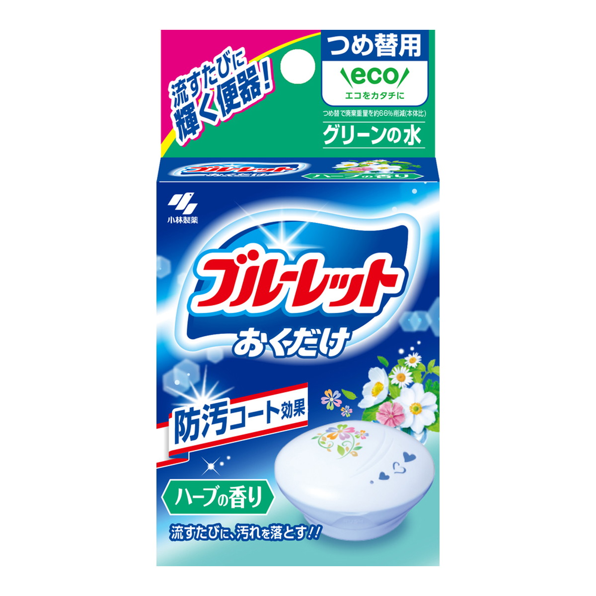 【送料込・まとめ買い×56個セット】小林製薬 ブルーレット おくだけ つめ替用 ハーブの香り 25ML トイレ用洗剤