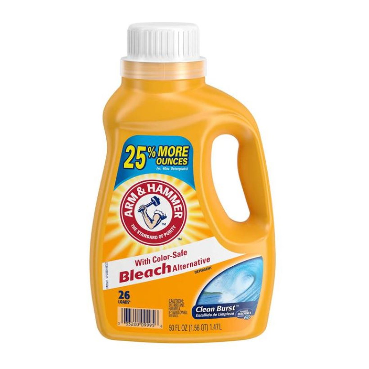 【送料込・まとめ買い×8個セット】アーム&ハンマー Arm&Hammer クリーンバースト ブリーチ 液体洗濯洗剤 漂白剤入り 1470ml