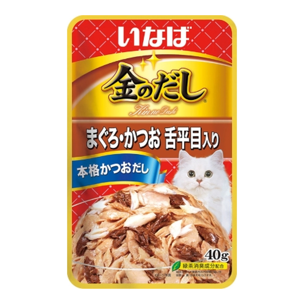 【送料込・まとめ買い&times;96個セット】いなばペットフード いなば 金のだし パウチ まぐろ・かつお 舌平目入り 40g｜日用品＆生活雑貨の店「カットコ」
