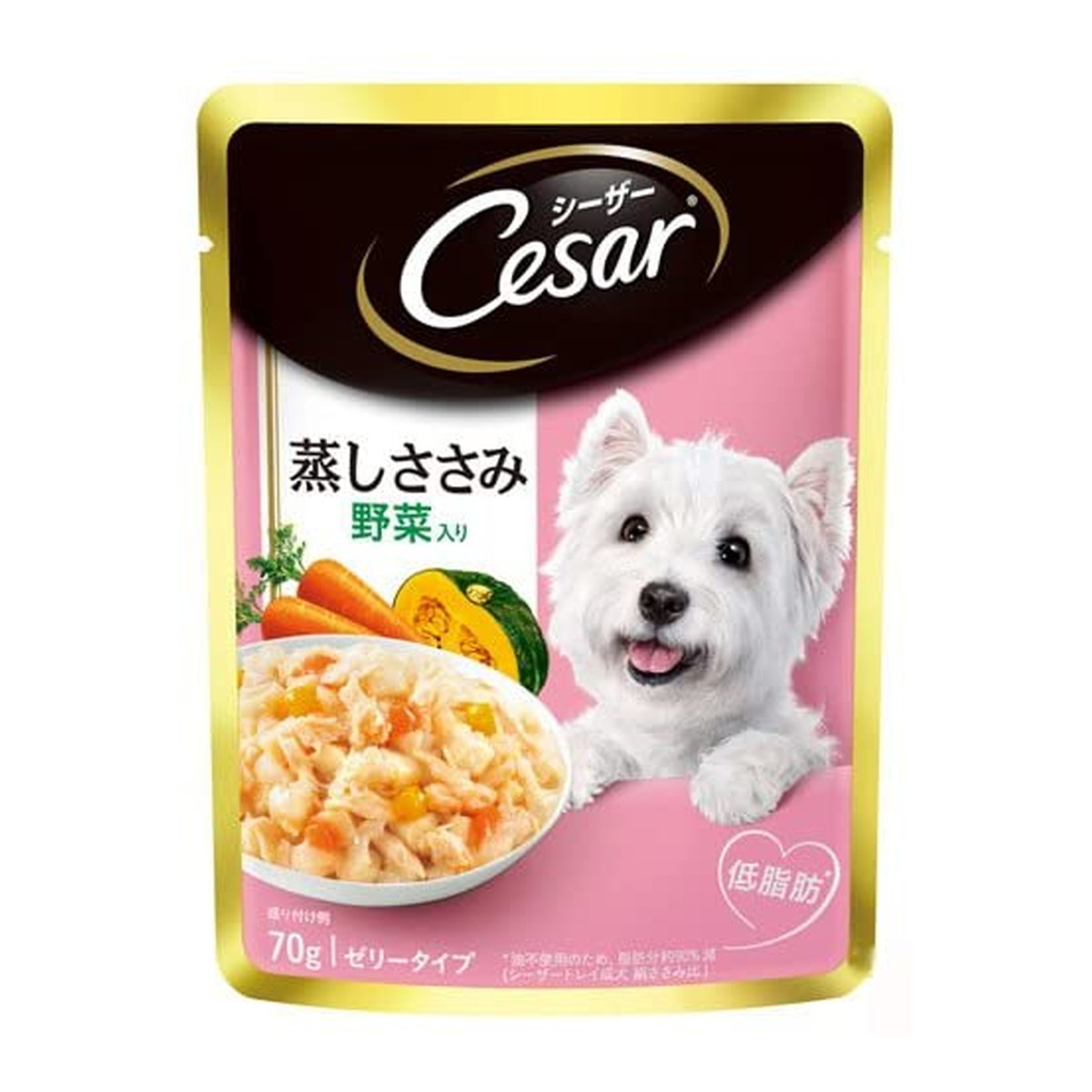 【送料込・まとめ買い×160個セット】マースジャパン シーザー CEP2 成犬用 蒸しささみ 野菜入り 70g