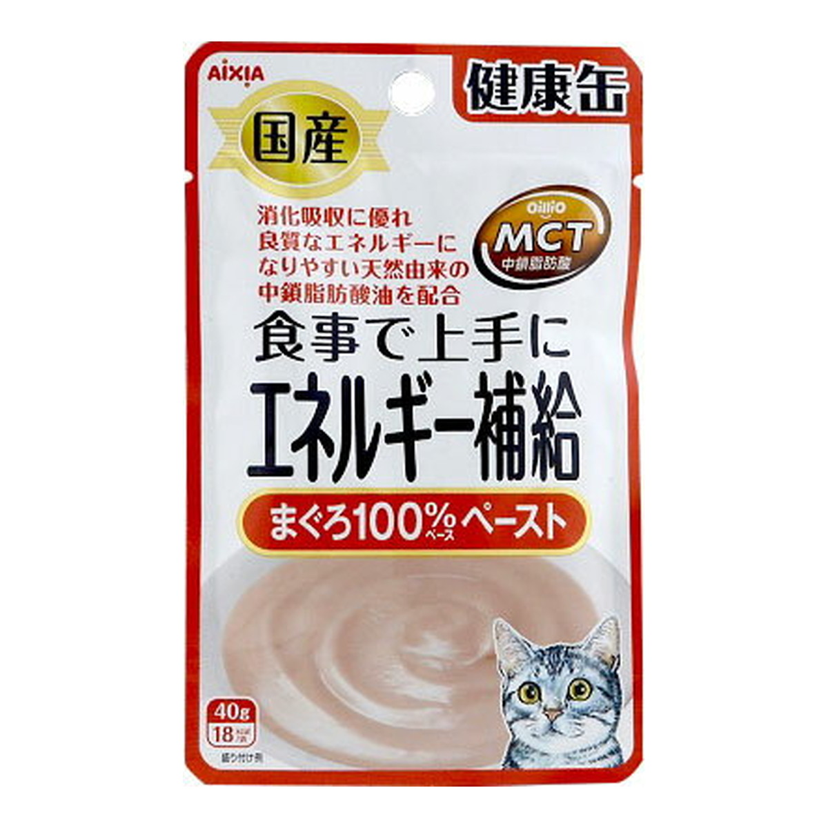 【送料込・まとめ買い×48個セット】アイシア 国産 健康缶 パウチ エネルギー補給 まぐろペースト 40g キャットフード