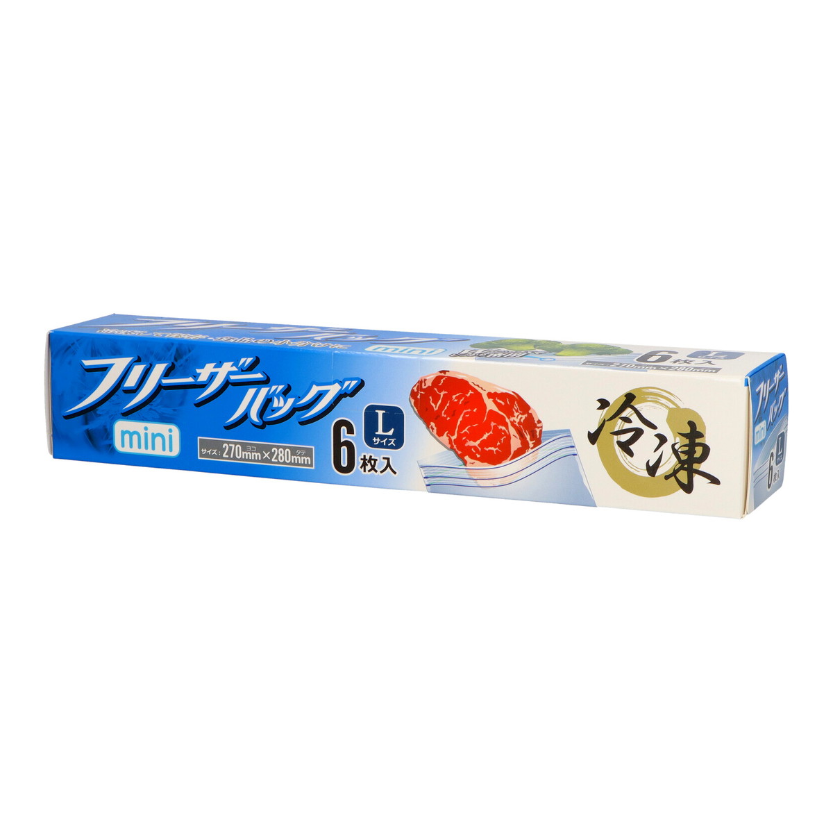 【送料込・まとめ買い×80個セット】ハウスホールドジャパン KZ06 フリーザーバッグ L 6枚入|日用品&生活雑貨の店「カットコ」