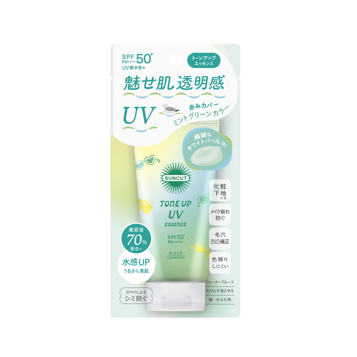 【送料込・まとめ買い×48個セット】コーセーコスメポート サンカットR トーンアップUV エッセンス ミントグリーン 80g|日用品&生活雑貨の店「カットコ」