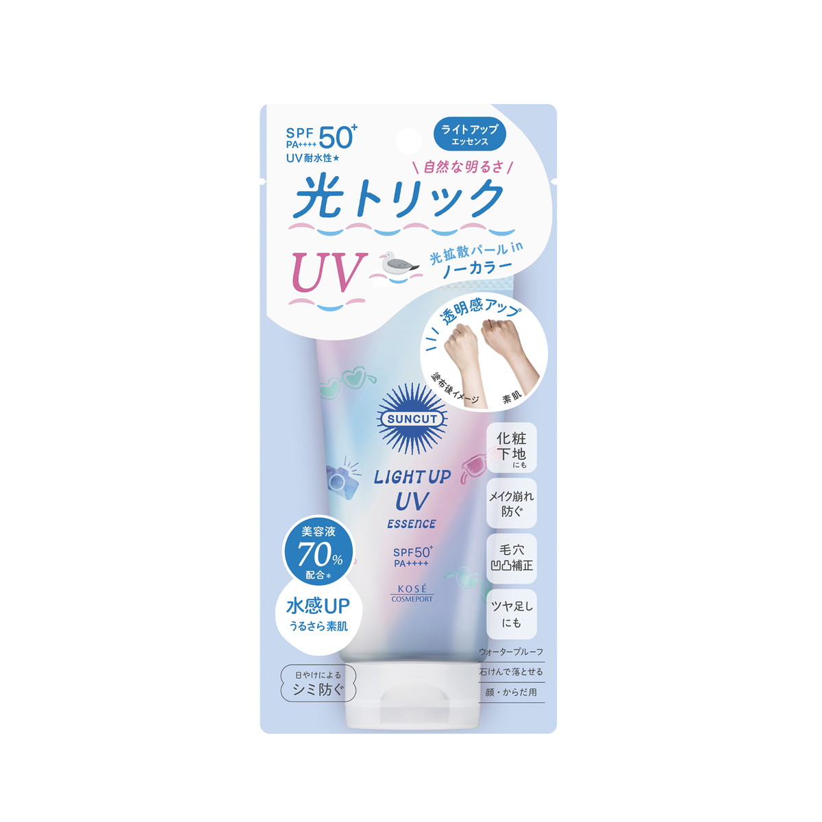 【送料込・まとめ買い×48個セット】コーセーコスメポート サンカットR ライトアップUV エッセンス 80g