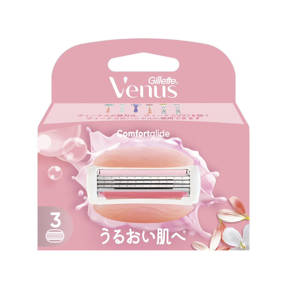 【送料込・まとめ買い×40個セット】P&G ジレット ヴィーナス コンフォートグライド うるおい肌 ホワイトティーの香り 3B 替刃 3個入|日用品&生活雑貨の店「カットコ」