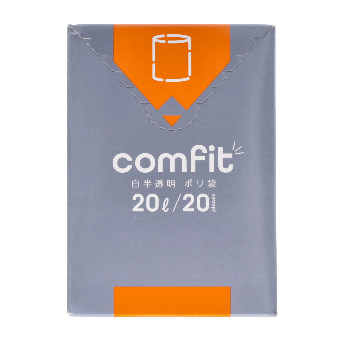【送料込・まとめ買い×30個セット】ジャパックス MUH 20 comfit 白半透明 ポリ袋 20L 20枚