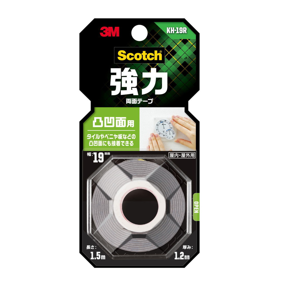 【送料込・まとめ買い×60個セット】3M スコッチ 強力 両面テープ 凸凹面用 19mm×1.5m 26,667円