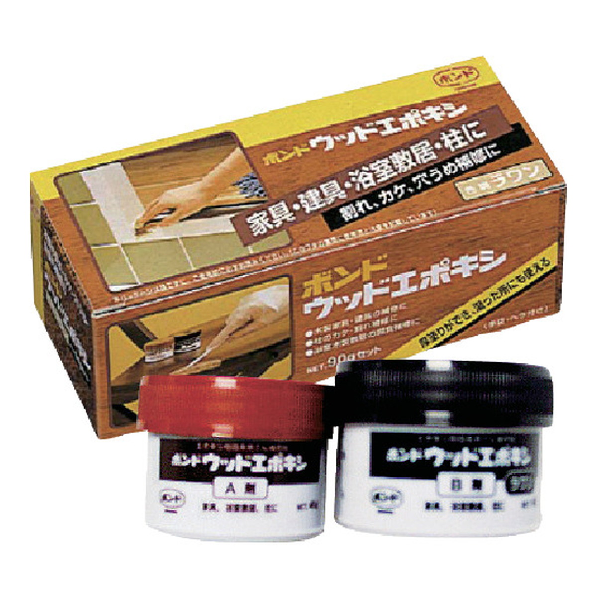 【送料込・まとめ買い×50個セット】コニシ ウッドエポキシ ラワン 90gセット