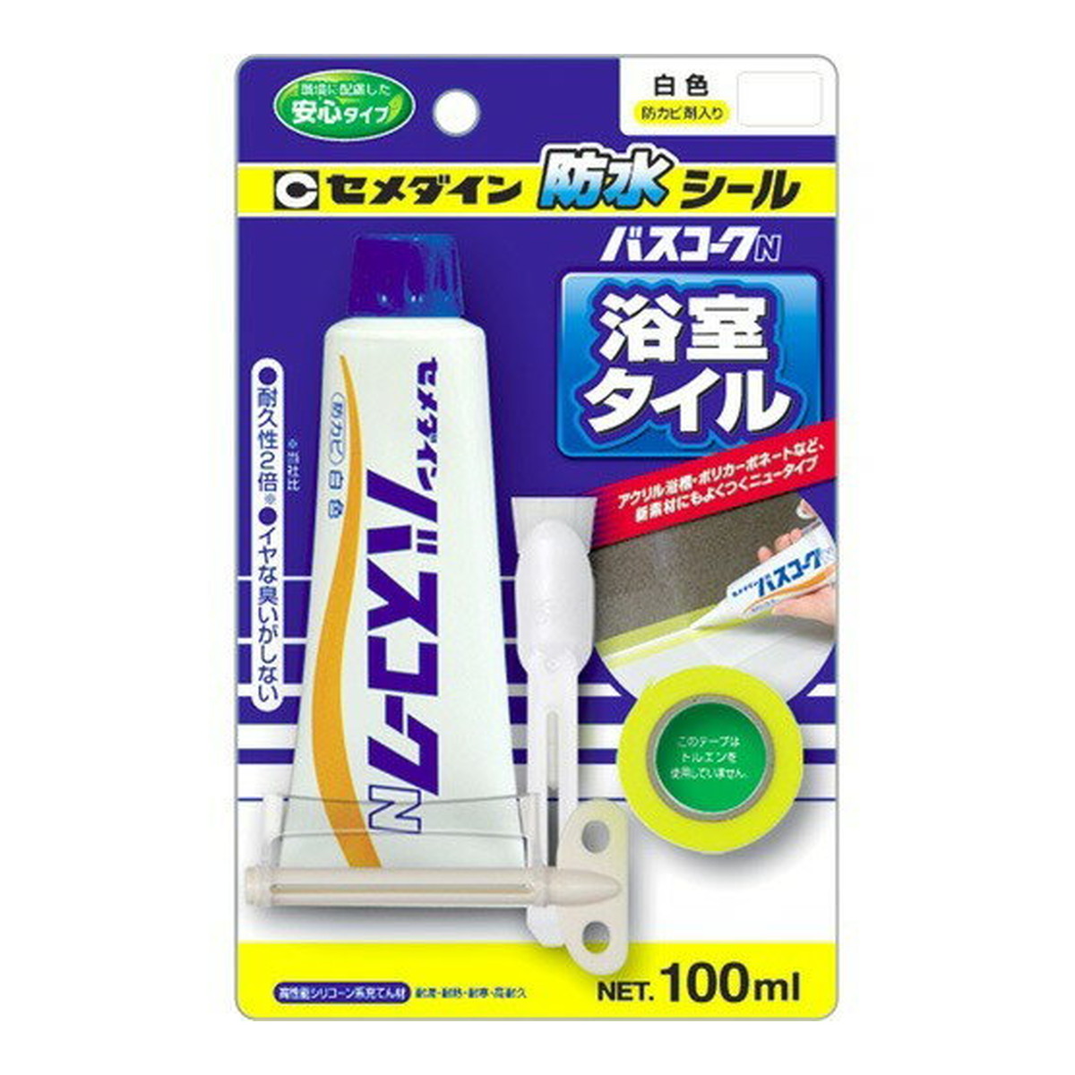 【送料込・まとめ買い×80個セット】セメダイン HJ-153 バスコークN 白 100mL