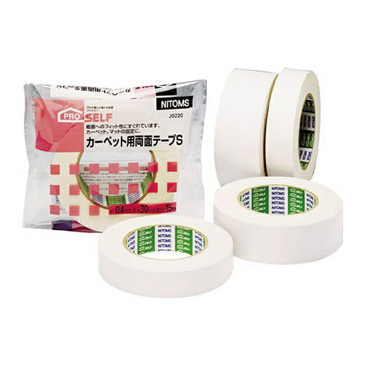 【送料込・まとめ買い×60個セット】ニトムズ カーペット用 両面テープS 25mm×15m