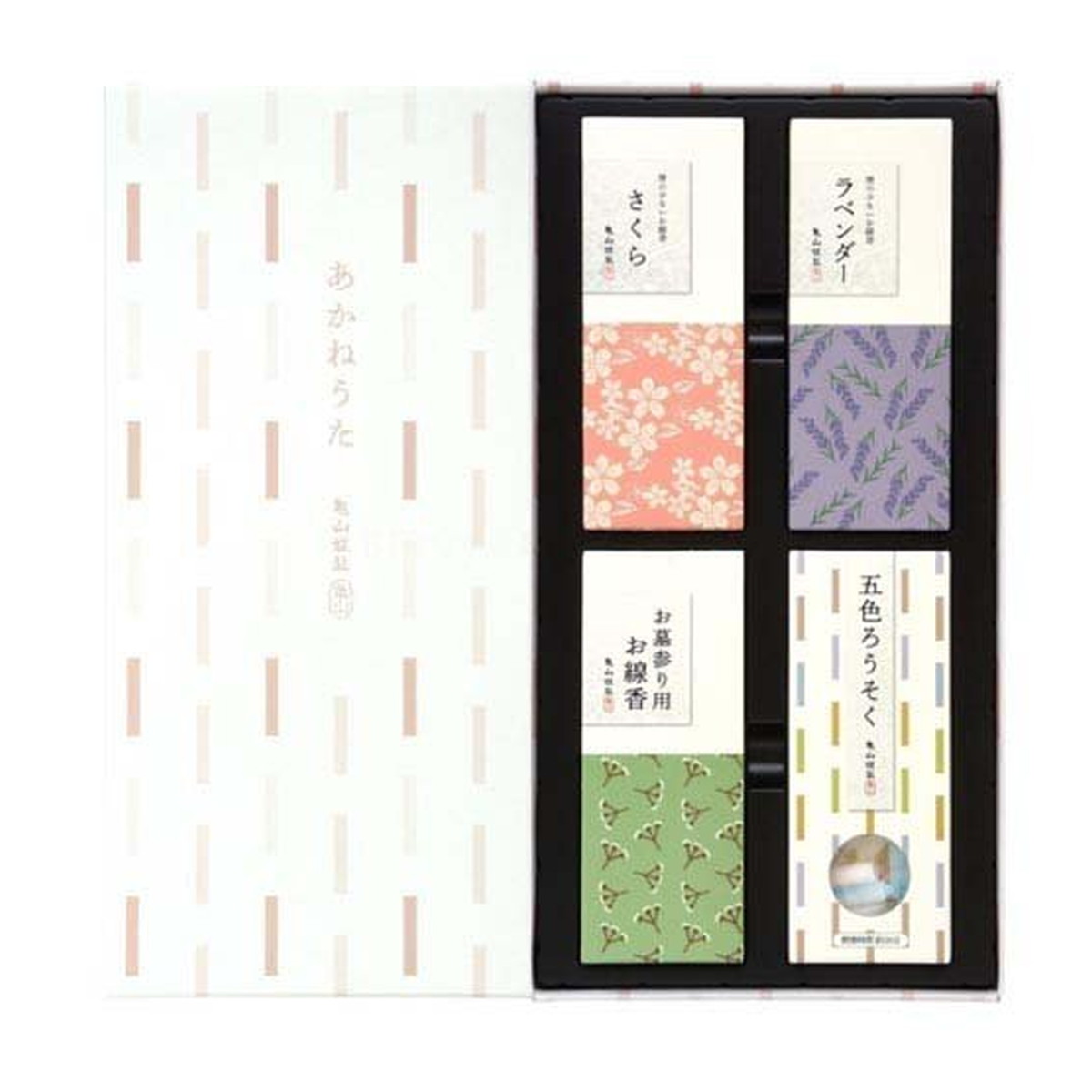 【送料込・まとめ買い×24個セット】カメヤマ あかねうた 香りと灯り セット ローソク 線香