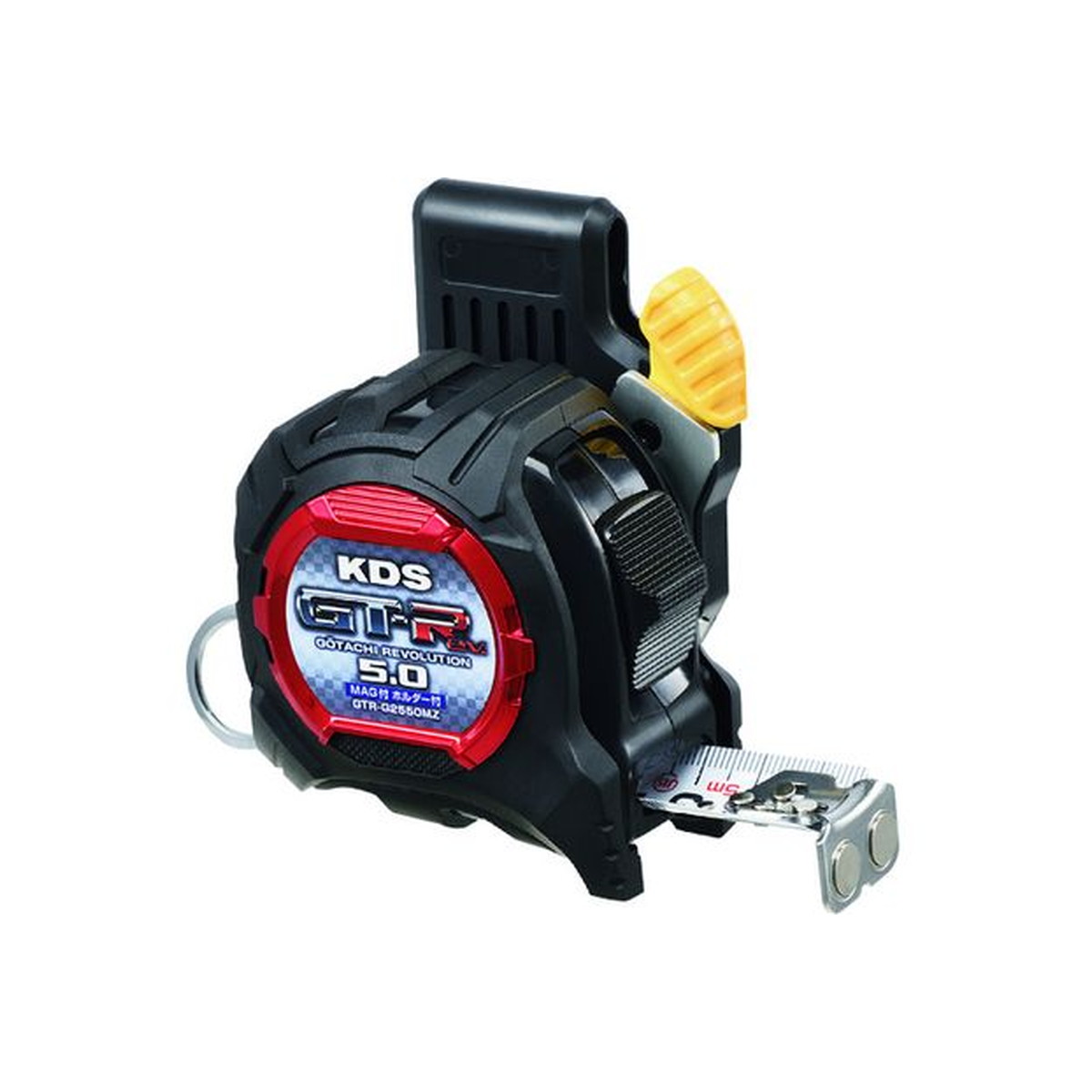 【送料込・まとめ買い×40個セット】ムラテックKDS 剛立厚テープ 25mm巾 5m マグ厚爪 ホルダー付 ゴムカバータイプ