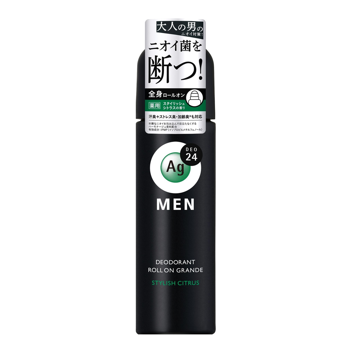 【送料込・まとめ買い×36個セット】ファイントゥデイ エージーデオ24 メン 薬用 メンズデオドラントロールオン グランデ スタイリッシュシトラス 120mL