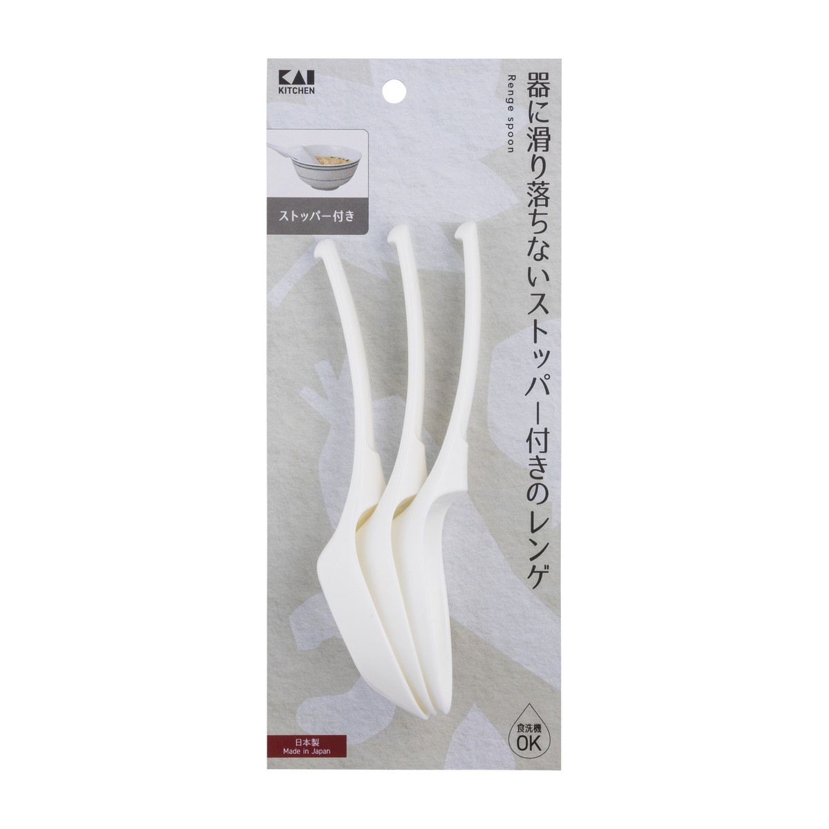 【送料込・まとめ買い×100個セット】貝印 KK DH8114 レンゲスプーン 3本入