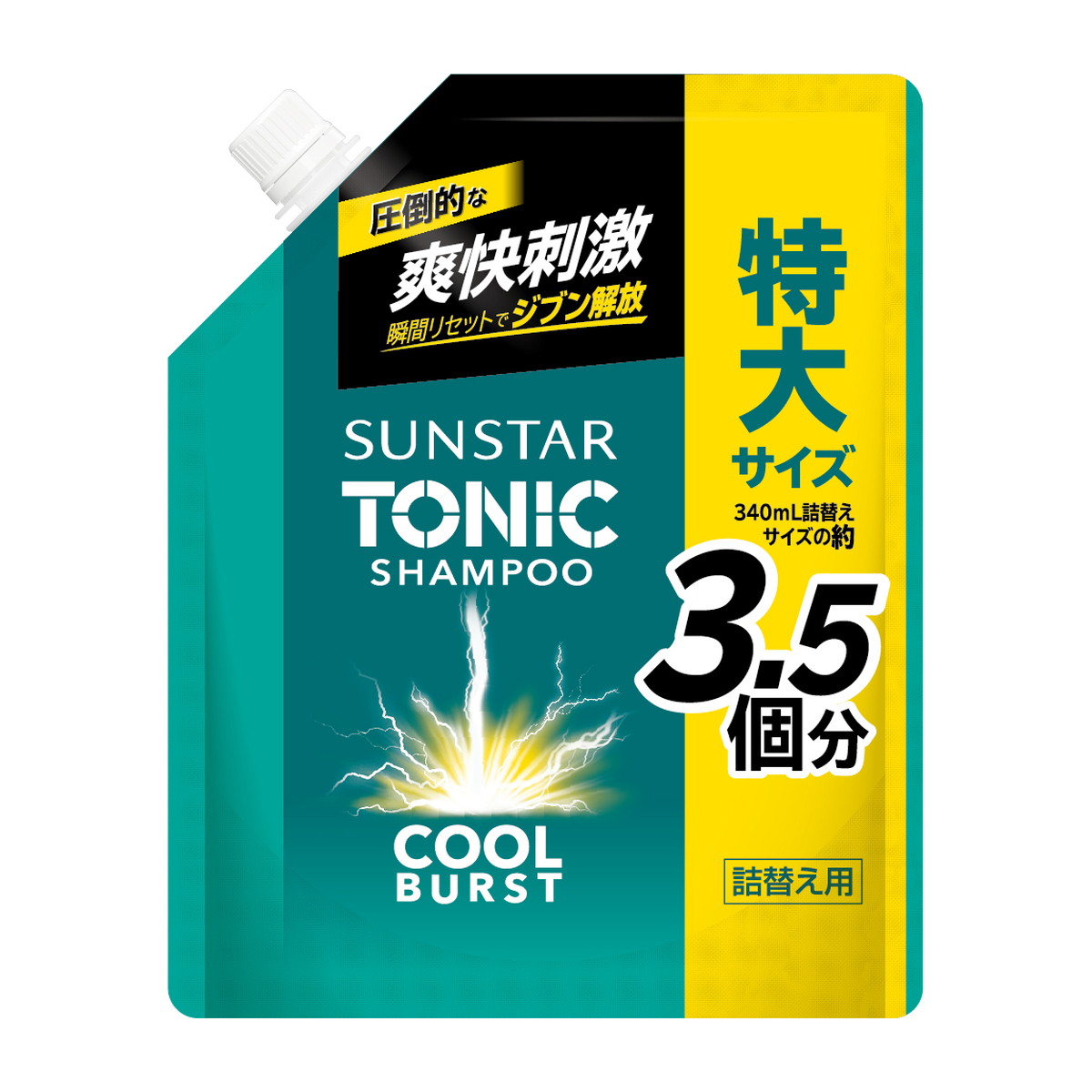 【送料込・まとめ買い×6個セット】サンスター トニック シャンプー COOL BURST 詰替 1200mL