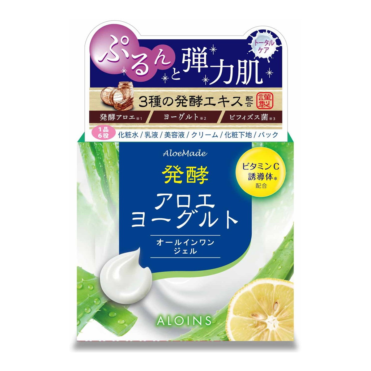 【送料込・まとめ買い&times;24個セット】アロインス化粧品 アロエメイド 発酵アロエヨーグルト オールインワンジェル 100g｜日用品＆生活雑貨の店「カットコ」