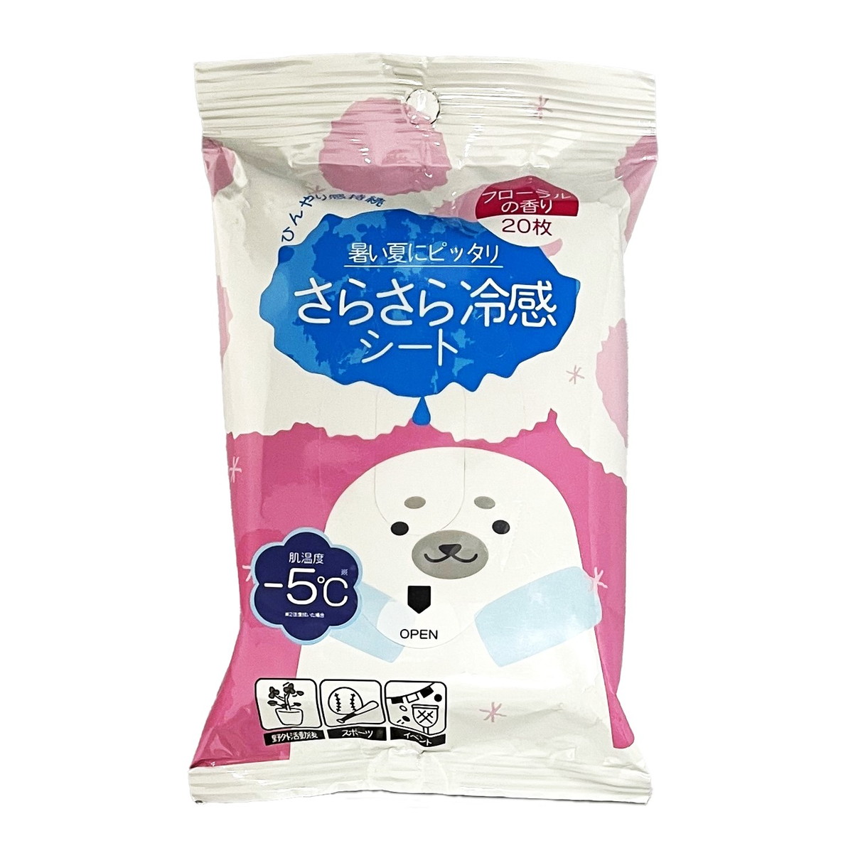【送料込・まとめ買い×50個セット】コーヨー化成 さらさら冷感 パウダーシート フローラル 20枚入