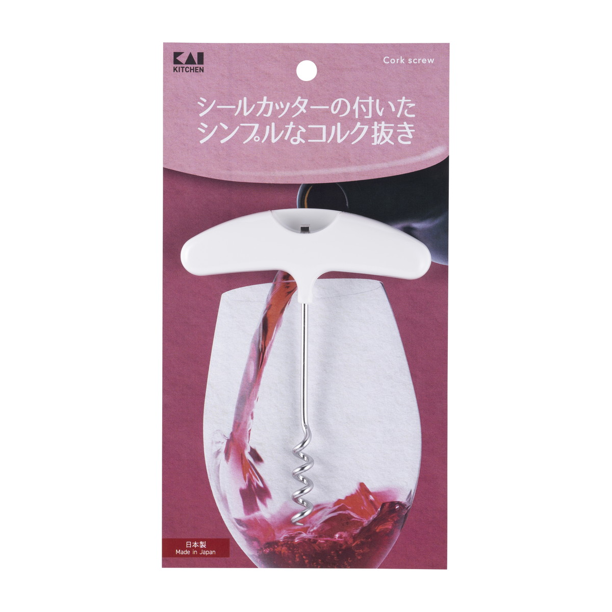 【送料込・まとめ買い×20個セット】貝印 KAI KK T型 ワインコルク抜き シールカッター付き 7,600円