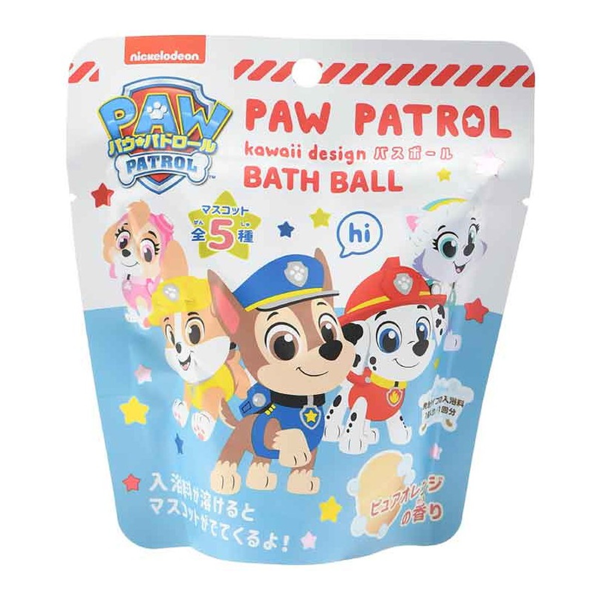 【送料込・まとめ買い×144個セット】ノルコーポレーション パウパトロール kawaii design バスボール ピュアオレンジの香り ※種類は選べません