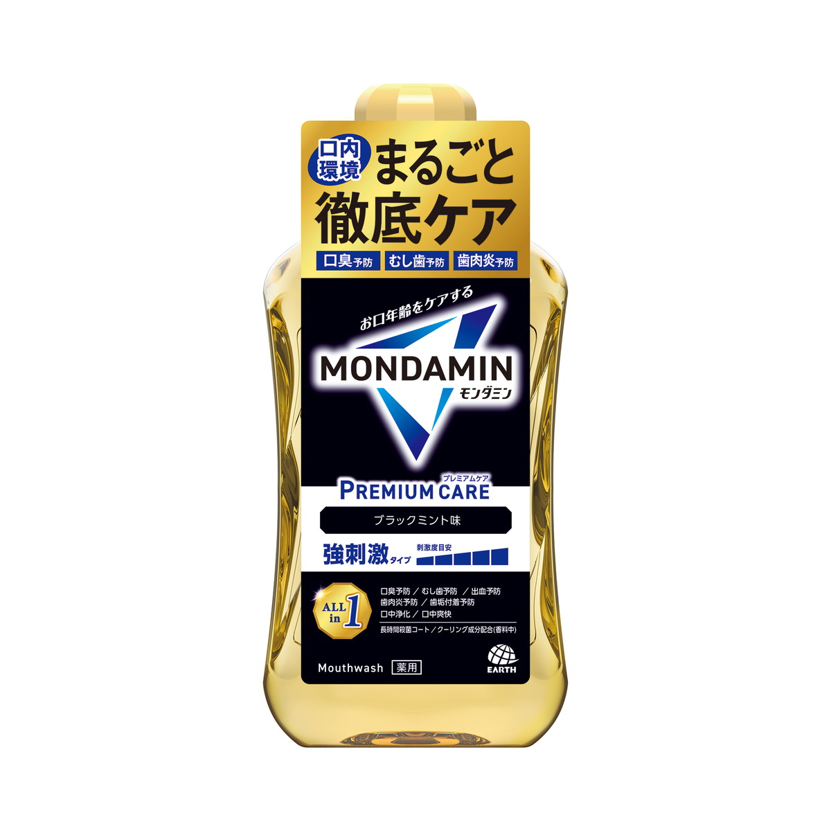 【送料込・まとめ買い×12個セット】アース製薬 モンダミン プレミアムケア ブラックミント 1000mL マウスウォッシュ 洗口液|日用品&生活雑貨の店「カットコ」