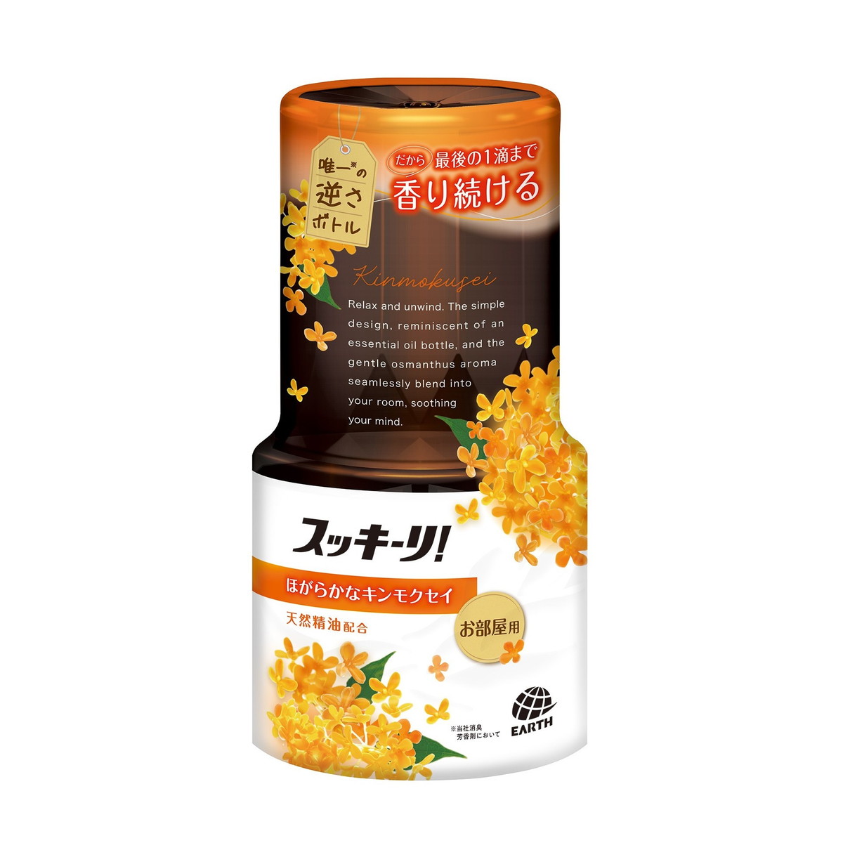 【送料込・まとめ買い×16個セット】アース製薬 スッキーリ! お部屋用 キンモクセイ 400mL 部屋用 置き型 消臭芳香剤