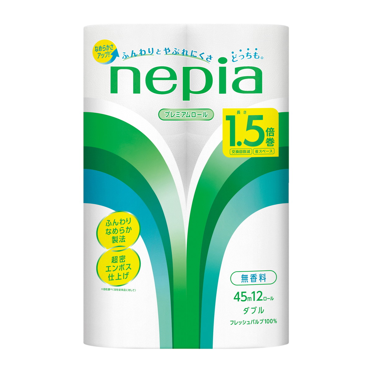 【送料込・まとめ買い×6個セット】王子ネピア ネピア nepia トイレットロール 1.5倍巻 ダブル 45m 12ロール入り