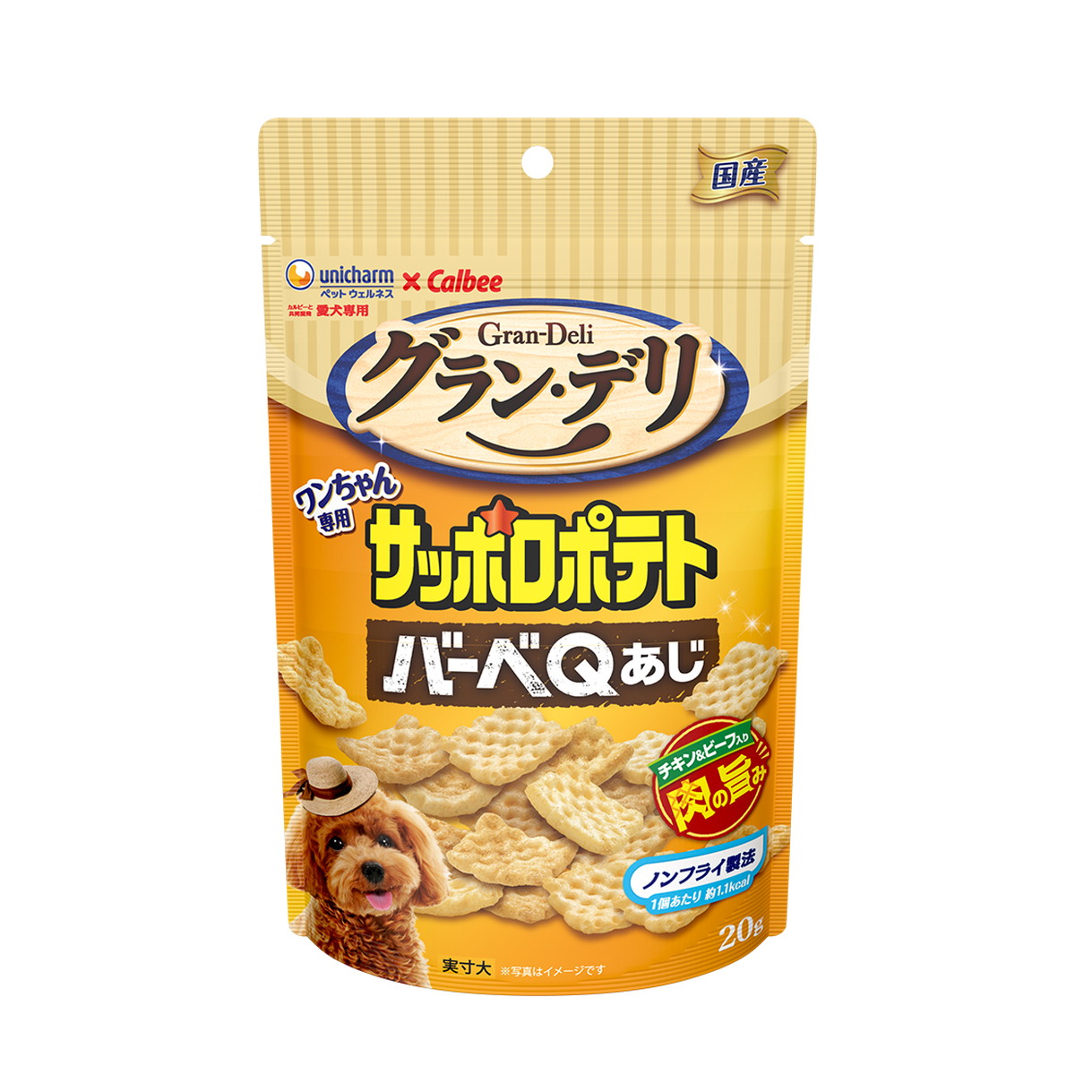 【送料込・まとめ買い&times;36個セット】ユニ・チャームペット グラン・デリ ワンちゃん専用 サッポロポテト バーベQあじ 20g 犬用おやつ｜日用品＆生活雑貨の店「カットコ」