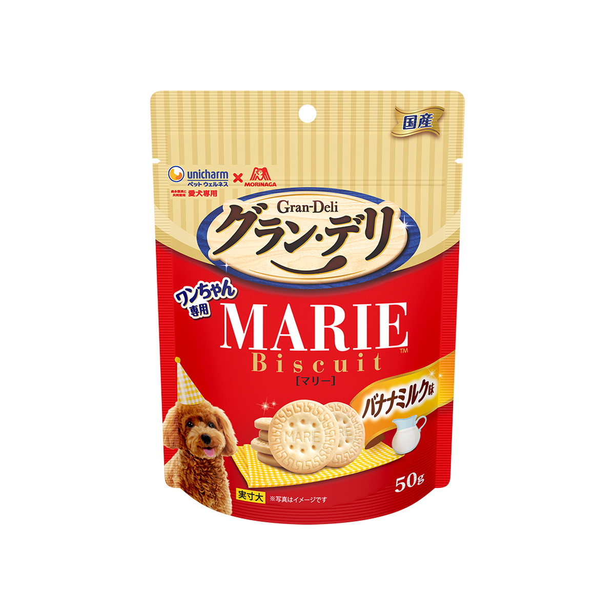 【送料込・まとめ買い&times;32個セット】ユニ・チャームペット グラン・デリ ワンちゃん専用 マリービスケット バナナミルク味 50g 犬用おやつ｜日用品＆生活雑貨の店「カットコ」