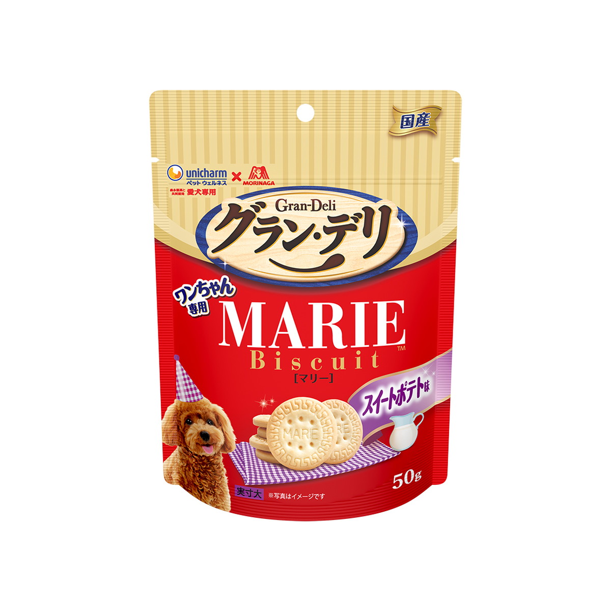 【送料込・まとめ買い&times;32個セット】ユニ・チャームペット グラン・デリ ワンちゃん専用 マリービスケット スイートポテト味 50g 犬用おやつ｜日用品＆生活雑貨の店「カットコ」