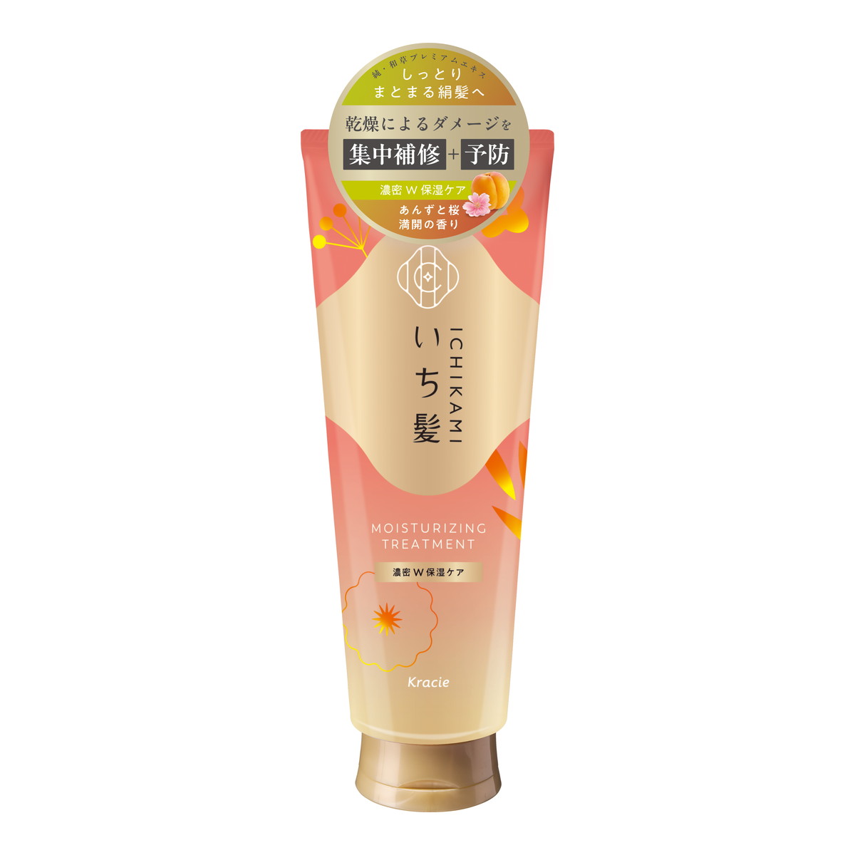 【送料込・まとめ買い×24個セット】いち髪 濃密W保湿ケア トリートメント ほろ甘いあんずと上品な桜満開の香り 230g