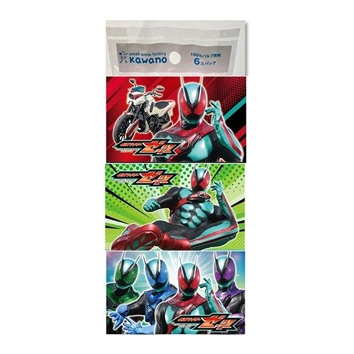 【送料込・まとめ買い×200個セット】河野製紙 仮面ライダーゼッツ ミニポケットティシュ 6コパック