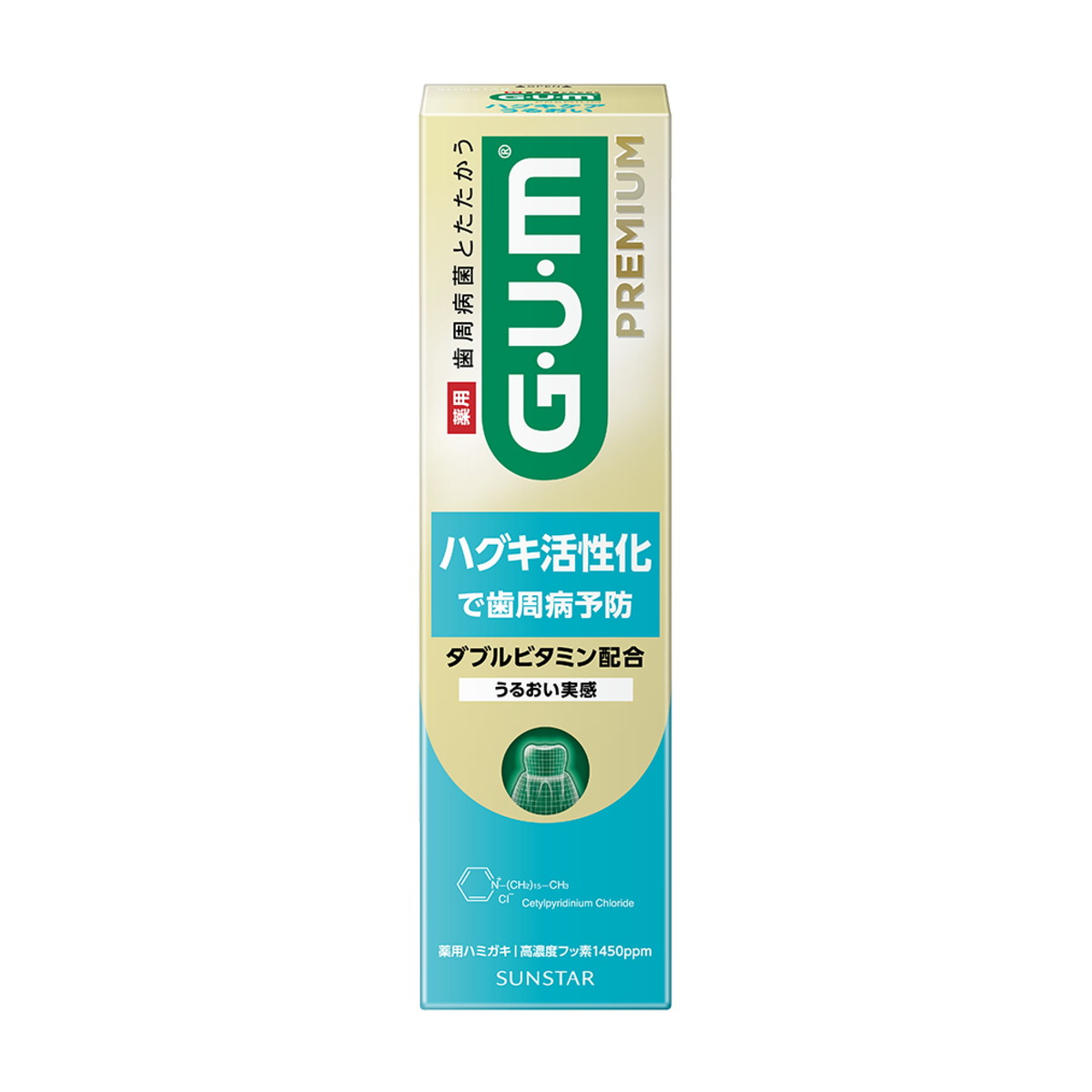 【送料込・まとめ買い×80個セット】サンスター ガム プレミアム デンタルペースト ハグキケア うるおい 85g 医薬部外品 ハミガキ 歯磨き粉