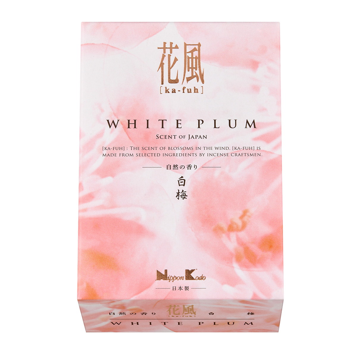 【送料込・まとめ買い×80個セット】日本香堂 花風 白梅 ミニ 75g 線香