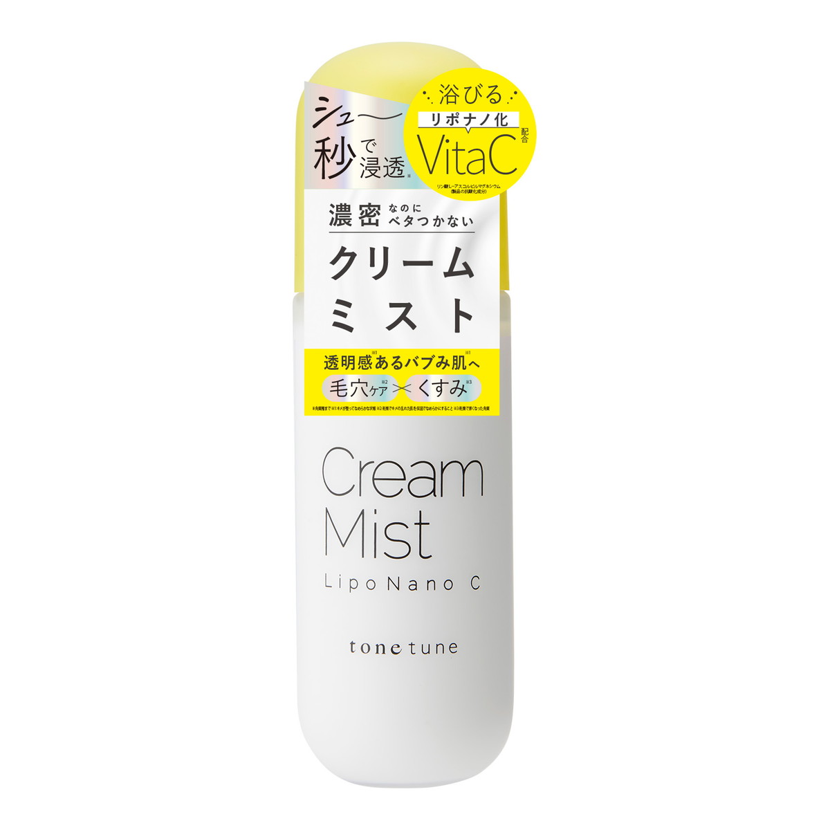 【送料込・まとめ買い&times;36個セット】トーンチューン クリームミスト VitaC クリア 化粧水 200ml コスメテックスローランド｜日用品＆生活雑貨の店「カットコ」