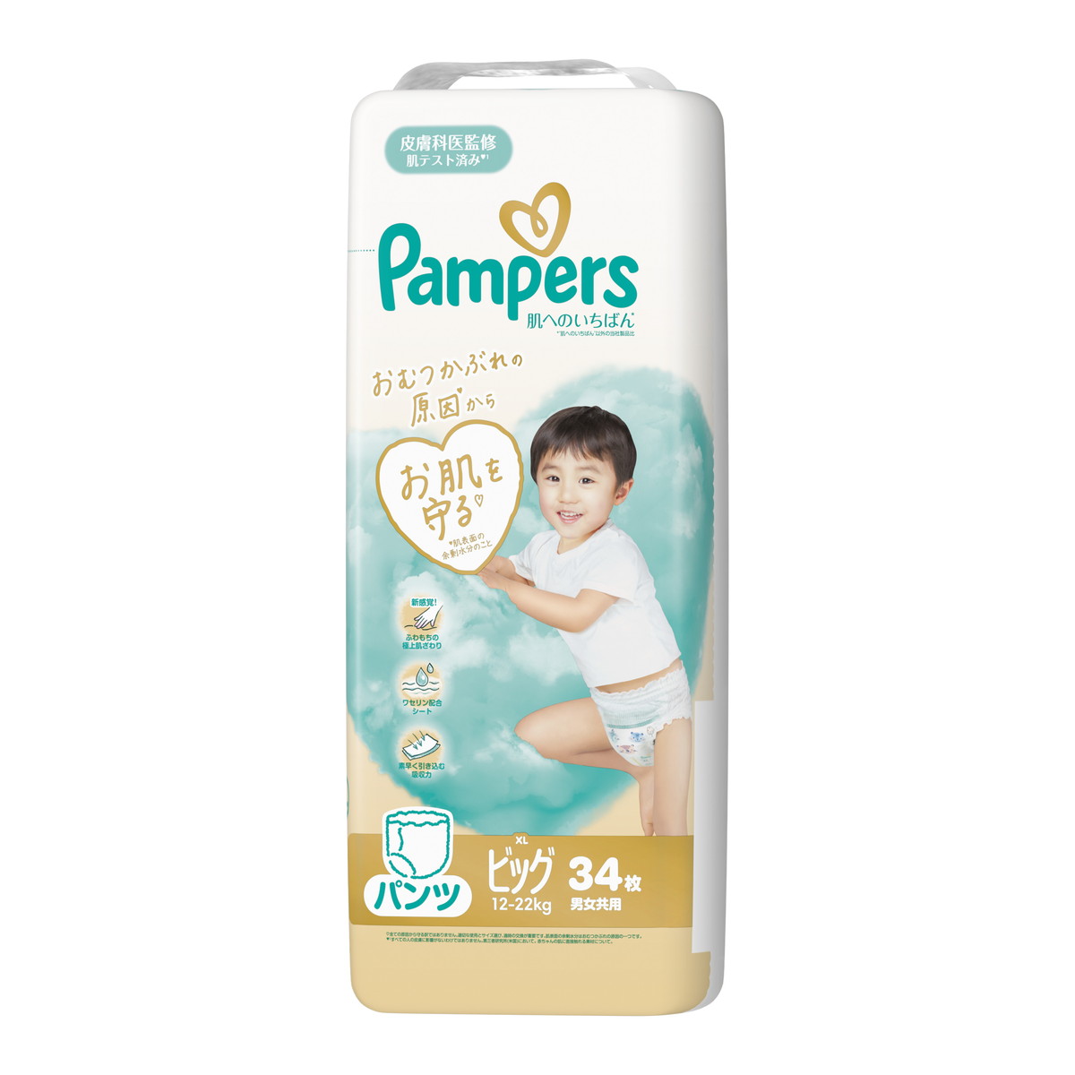 【送料込・まとめ買い×4個セット】P&G パンパース 肌へのいちばん パンツ スーパージャンボ 34枚入 こども用紙おむつ