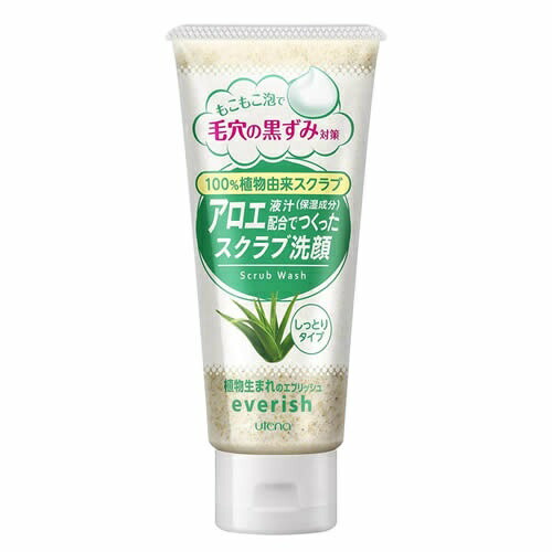 【送料込・まとめ買い×36個セット】 ウテナ エブリッシュ アロエ液汁配合でつくったスクラブ洗顔 しっとりタイプ 135g
