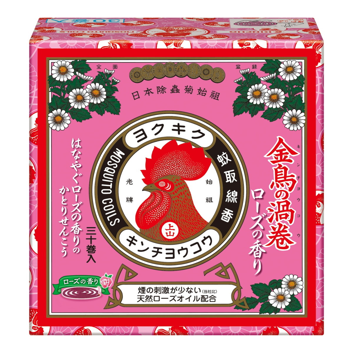 【送料込・まとめ買い&times;24個セット】大日本除虫菊 KINCHO キンチョー 金鳥の渦巻 ローズの香り 紙函 30巻入 かとりせんこう 防除用医薬部外品｜日用品＆生活雑貨の店「カットコ」 20,810円