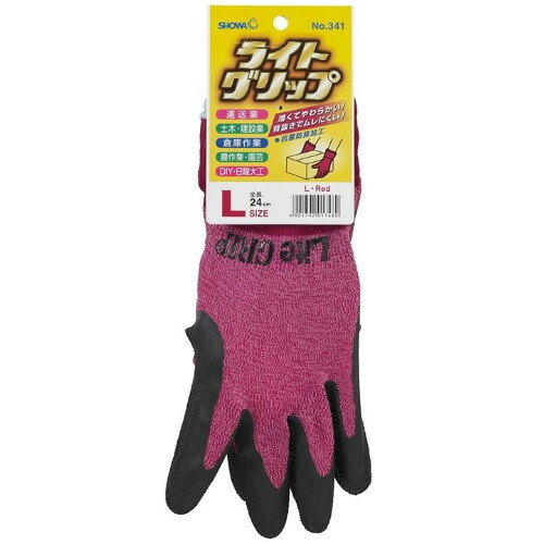 【送料込・まとめ買い&times;120個セット】 ショーワグローブ ライトグリップ タグ付き Lサイズ レッド 1双入｜日用品＆生活雑貨の店「カットコ」 26,117円