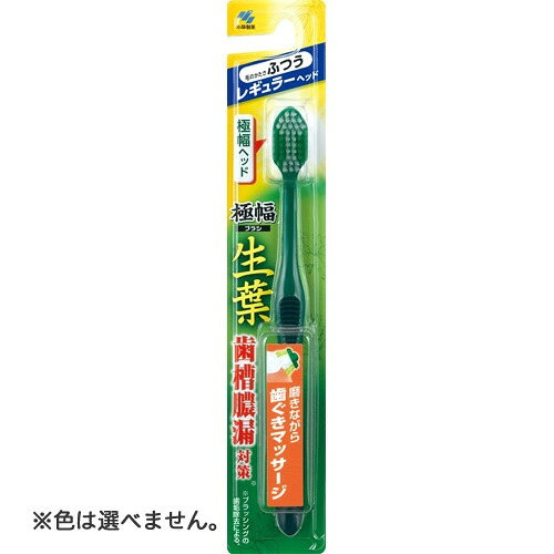 【送料込】 小林製薬 生葉 極幅ブラシ ふつう 1本 &times;72個セット ※色は選べません。 【歯槽膿漏予防】｜日用品＆生活雑貨の店「カットコ」