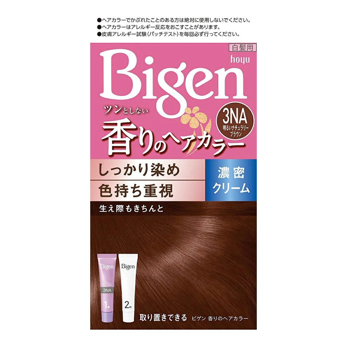 【送料込・まとめ買い&times;27個セット】 ホーユー ビゲン 香りのヘアカラー クリーム 3NA 明るいナチュラリーブラウン(1セット)｜日用品＆生活雑貨の店「カットコ」