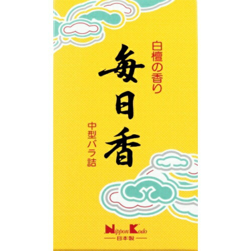 【送料込・まとめ買い×50個セット】 日本香堂 毎日香 中型 バラ 150g