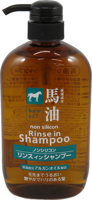 【送料込・まとめ買い&times;16個セット】 馬油リンスインシャンプー 600ml｜日用品＆生活雑貨の店「カットコ」