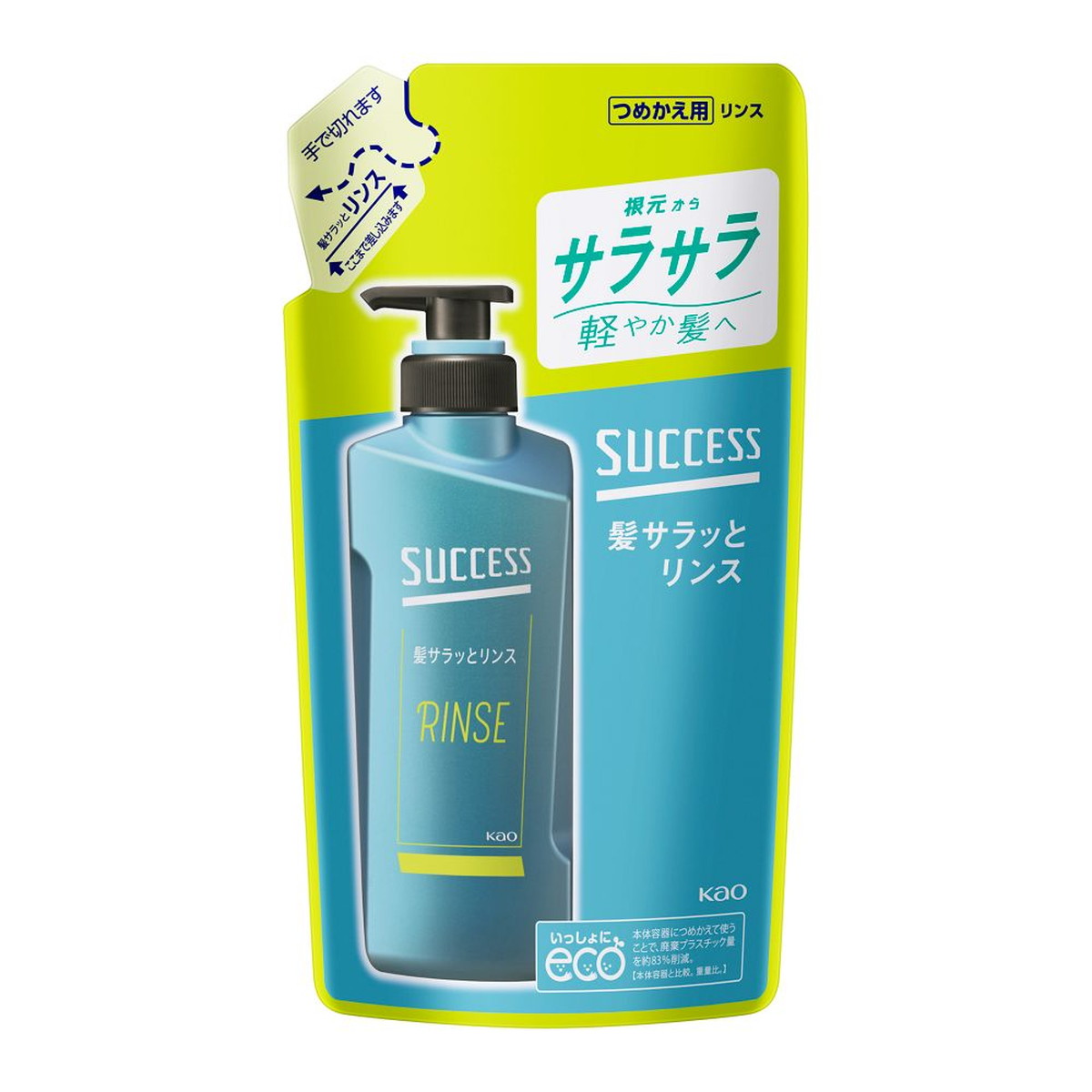 【送料込・まとめ買い×24個セット】 花王 サクセス 髪サラッとリンス つめかえ 320ml