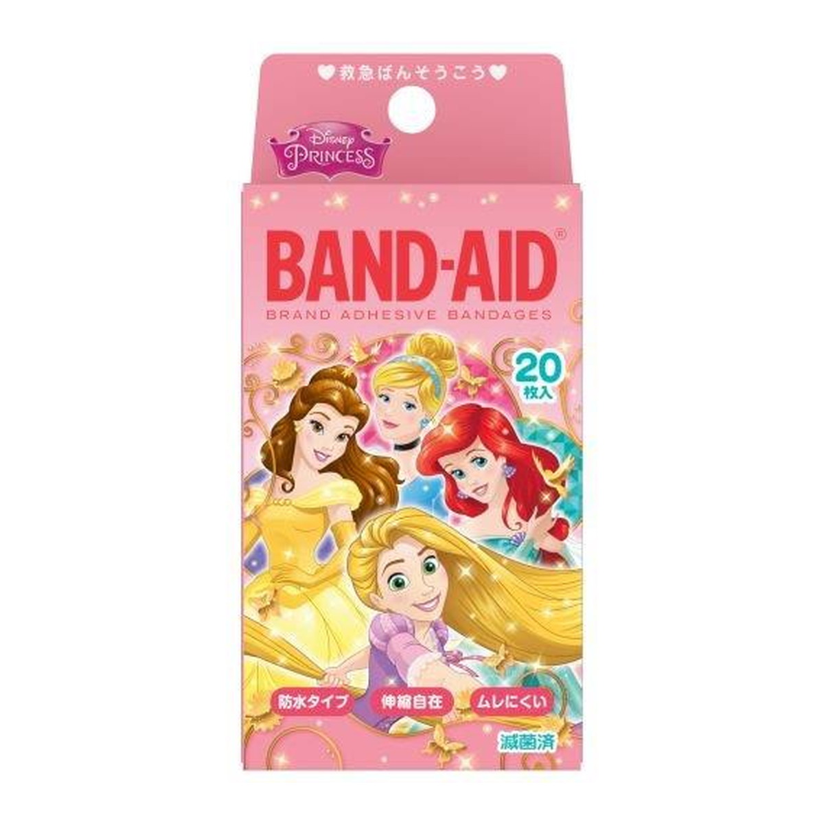 【送料込・まとめ買い×72個セット】BAND-AID バンドエイド 救急絆創膏 ディズニープリンセスN 20枚入