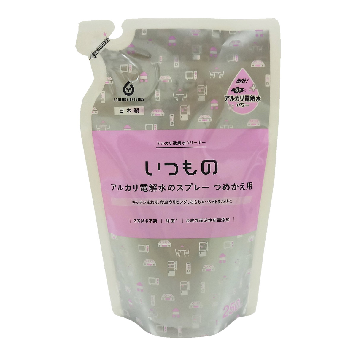 【送料込・まとめ買い&times;48個セット】 服部製紙 地球の王様 NSAT-1 いつもの アルカリ電解水スプレー 詰替え 250mL｜日用品＆生活雑貨の店「カットコ」