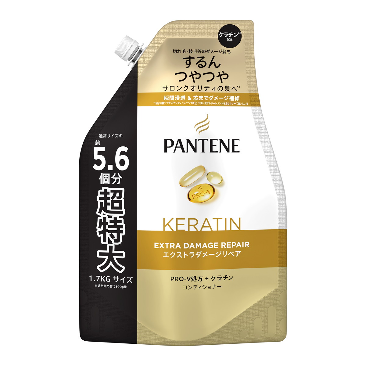 【送料込・まとめ買い×6個セット】P&G パンテーン PANTENE エクストラダメージリペア コンディショナー つめかえ 超特大 1.7KG
