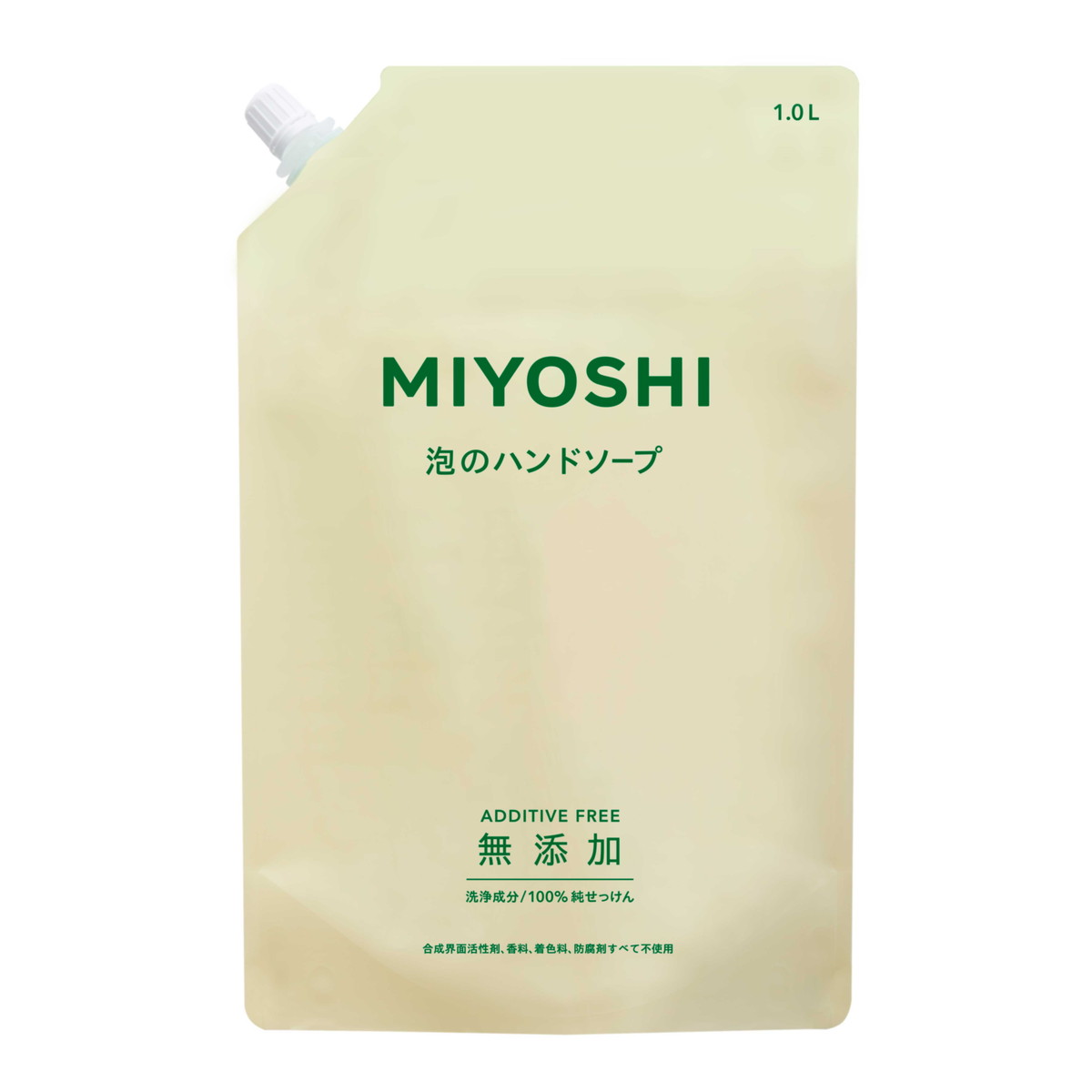 【送料込・まとめ買い&times;9個セット】ミヨシ石鹸 無添加せっけん 泡のハンドソープ リフィル 1L つめかえ用｜日用品＆生活雑貨の店「カットコ」