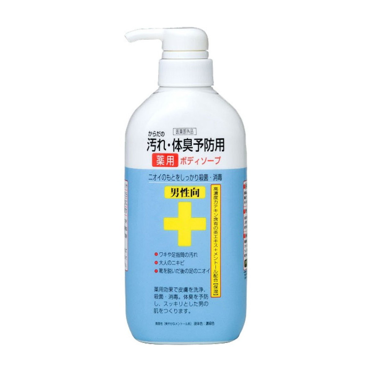 【送料込・まとめ買い×24個セット】クロバーコーポレーション からだの汚れ・体臭予防用 薬用 ボディソープ 男性向 450ml