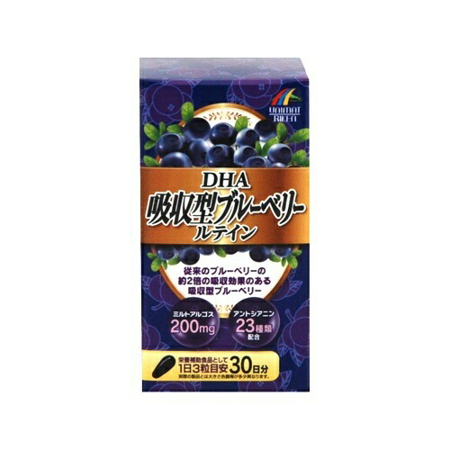 ユニマットリケン DHA 吸収型 ブルーベリールテイン 90粒入 1個